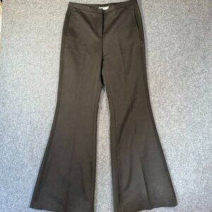 La Ligne Womens Jagger Pant Wool Flare Dress Pant Trouser Black Sz 10 NWT Office